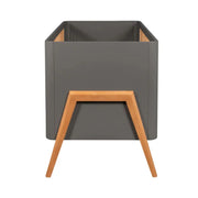 Cuddle Co Torsten Cot Bed - Grey/Teak