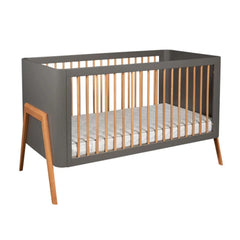 Cuddle Co Torsten Cot Bed - Grey/Teak