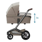 Maxi Cosi Fame Pushchair + Carrycot - Twillic Truffle - With Black Wheels