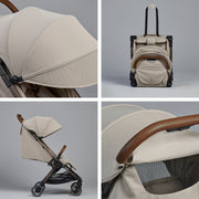 Silver Cross Clic 2 Stroller & Footmuff Bundle - Latte