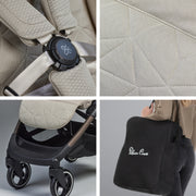 Silver Cross Clic 2 Stroller & Footmuff Bundle - Latte