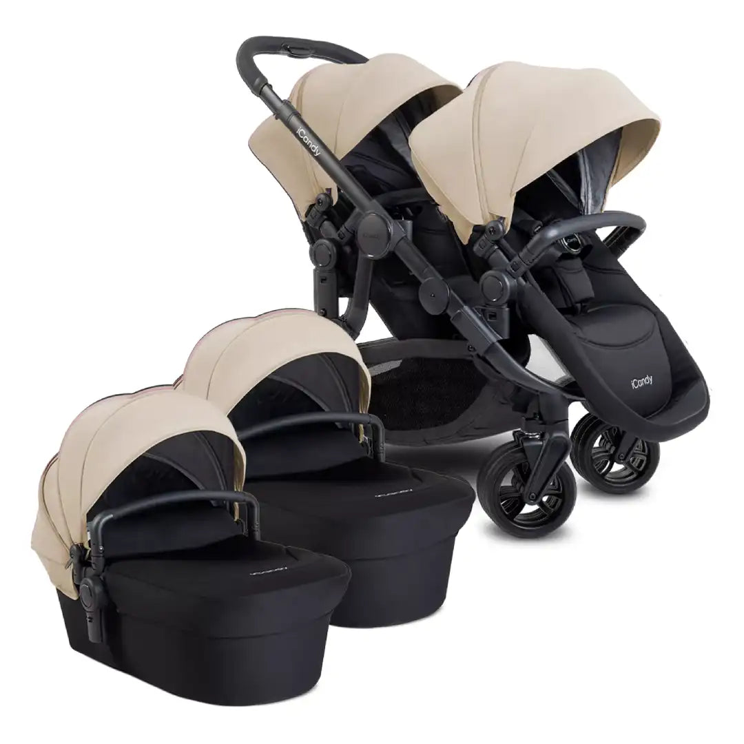 iCandy Orange4 Twin Travel System Car Seat Latte Newbie and Me