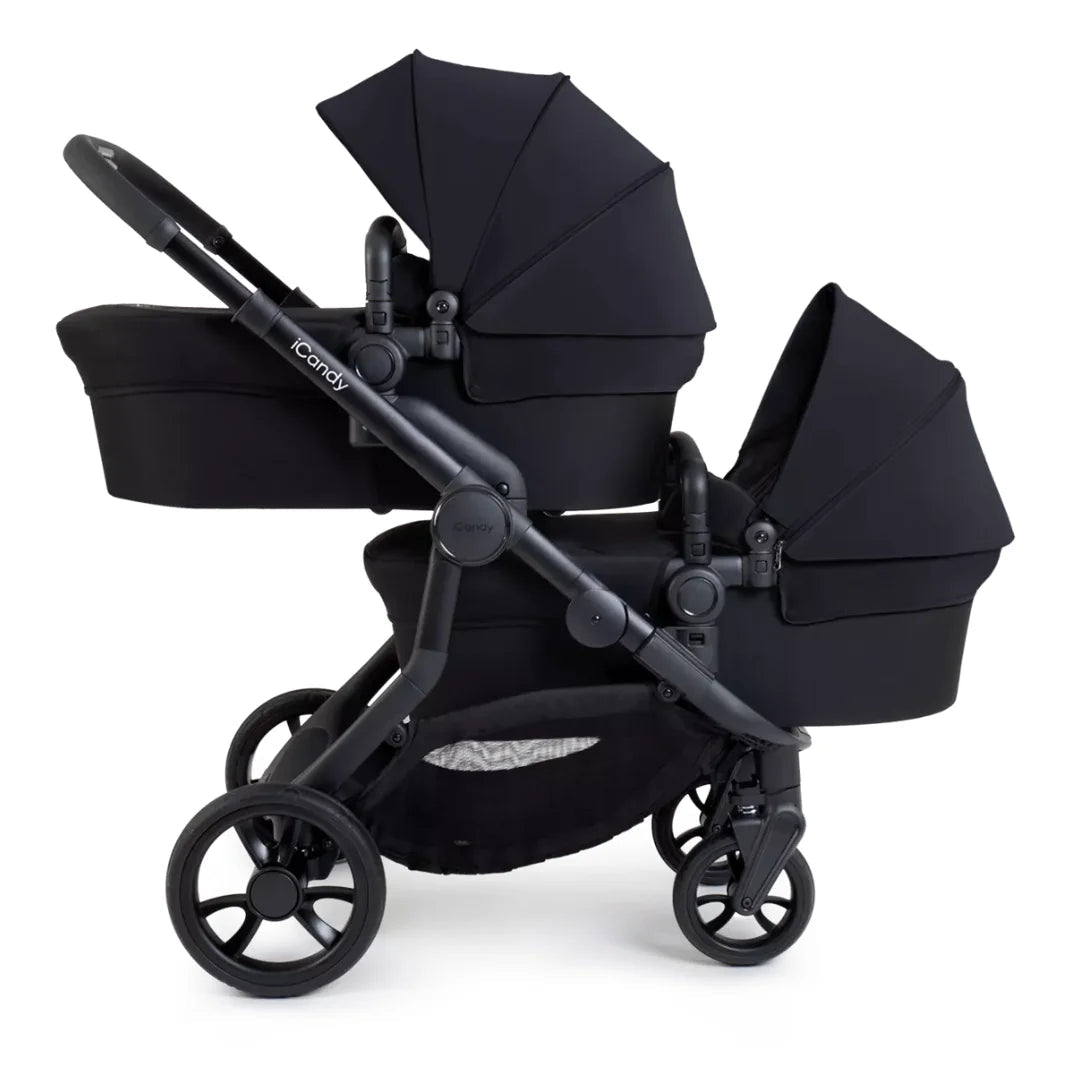 Icandy twin pram shop with car seats