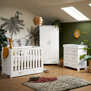 Obaby Nika Mini 3 Piece Room Set & Underdrawer - White Wash