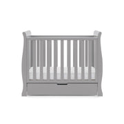Obaby Stamford Space Saver Cot + Sprung Mattress - Warm Grey