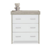 Obaby Nika 3 Piece Room Set & Underdrawer - Grey Wash & White