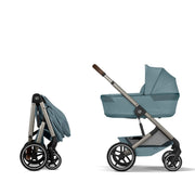 Cybex Balios S Lux Taupe Pushchair & Carrycot - Stormy Blue