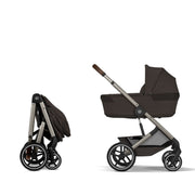 Cybex Balios S Lux Taupe Pushchair & Carrycot - Chocolate Brown
