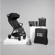 Bababing Auto Fold Compact Stroller Bundle - Black