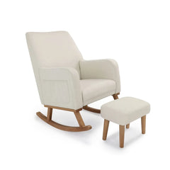 Babymore Callie Nursing Chair with Stool - Oatmeal