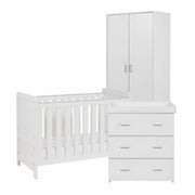 Babymore Caro Mini 3 Piece Nursery Room Set – White Wash