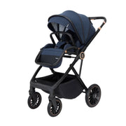 Babymore Chia Travel System Pecan with Base – Midnight Blue