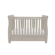 Babymore Eva Sleigh Cot Bed with Drawer - Cashmere