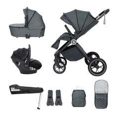 Babymore Kai Travel System Pecan with Base  – Forest Grey