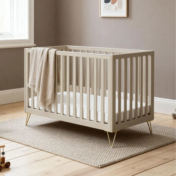 Babymore Kimi Cot Bed - Cashmere