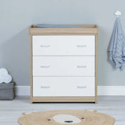 Babymore Luno 3 Piece Nursery Furniture Set – Oak White