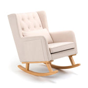 Babymore Lux Nursing Chair With Matching Footstool - Cream