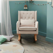 Babymore Lux Nursing Chair With Matching Footstool - Cream