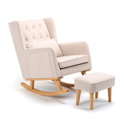 Babymore Lux Nursing Chair With Matching Footstool - Cream