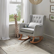 Babymore Lux Nursing Chair With Matching Footstool - Grey