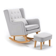 Babymore Lux Nursing Chair With Matching Footstool - Grey
