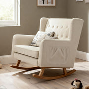 Babymore Lux Snuggle Rocking Chair - Ivory