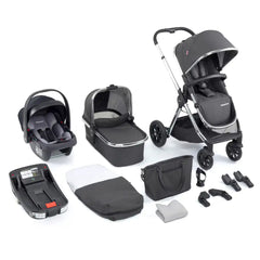 Babymore Memore V2 13 Piece Coco i-Size Car Seat with Isofix Base - Chrome