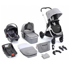 Babymore Memore V2 13 Piece Coco i-Size Car Seat with Isofix Base - Silver