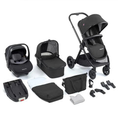 Babymore Memore V2 13 Piece Pecan i-Size Car Seat with Isofix Base - Black