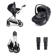 Babymore Mimi Travel System Pecan i-Size Car Seat - Silver