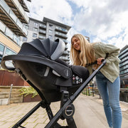 Babymore Mimi Travel System Pecan i-Size Car Seat with Isofix Base - Black