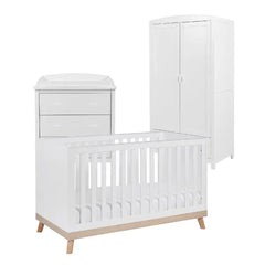 Babymore Mona 3 Piece Nursery Room Set – White