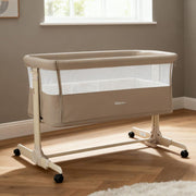 Babymore Neera Bedside Crib - Khaki