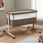 Babymore Neera Bedside Crib - Mocha