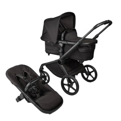 Bugaboo Fox 5 Noir Limited Edition Carrycot And Seat Pushchair - Black Moonlight