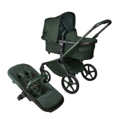 Bugaboo Fox 5 Noir Limited Edition Carrycot And Seat Pushchair - Midnight Green