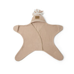 Clair de Lune Star Fleece Baby Wrap Blanket - Oatmeal