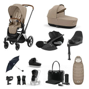 Cybex Priam Travel System With Cloud T - Cozy Beige