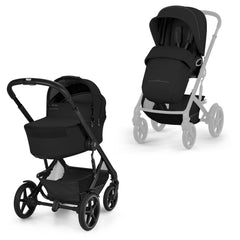 Cybex Talos S Lux Pushchair with Folding Cot - Moon Black