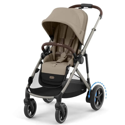 Cybex e-Gazelle Pushchair and Carrycot - Almond Beige