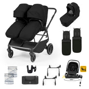 Ickle Bubba Altair Growing Families 13 Piece Travel System with i-Size Nimbus 180° Spin Car Seat & ISOFIX Base - Black