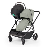Ickle Bubba Altair Twin 17 Piece Travel System with i-Size Nimbus 180° Spin Car Seats & ISOFIX Bases - Laurel Green