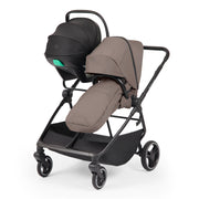 Ickle Bubba Altair Twin 17 Piece Travel System with i-Size Nimbus 180° Spin Car Seats & ISOFIX Bases - Mink