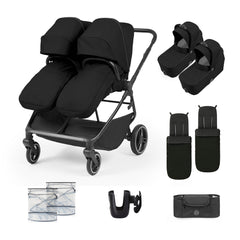 Ickle Bubba Altair Twin Stroller - Black