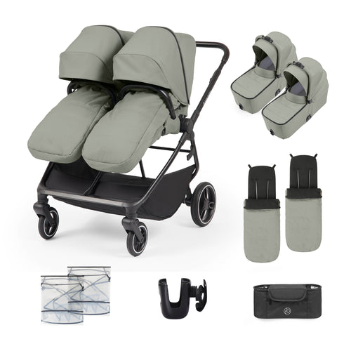Ickle Bubba Altair Twin Stroller - Laurel Green