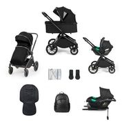 Ickle Bubba Altima 12 Piece Travel System with i-Size Cirrus Car Seat & ISOFIX Base - Black