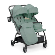 Ickle Bubba Aries Double Prime Auto-fold Stroller - Sage Green