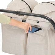 Ickle Bubba Aries Double Prime Auto-fold Stroller - Stone