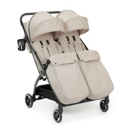 Ickle Bubba Aries Double Prime Auto-fold Stroller - Stone