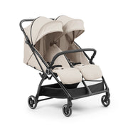 Ickle Bubba Aries Double Prime Auto-fold Stroller - Stone